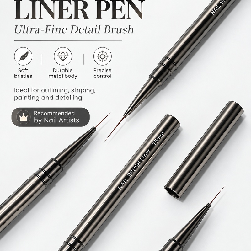 Tippet Line - Pincel Ultra-Fino para Decoração de Unhas
