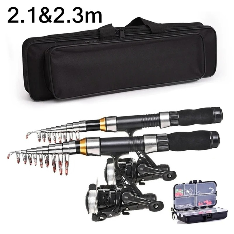 Fishing Line Box - BRAVMAK 2.1/2.3 mTelescópica Vara de Pesca